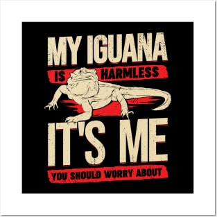 Funny Iguana Animal Lover Gift Posters and Art